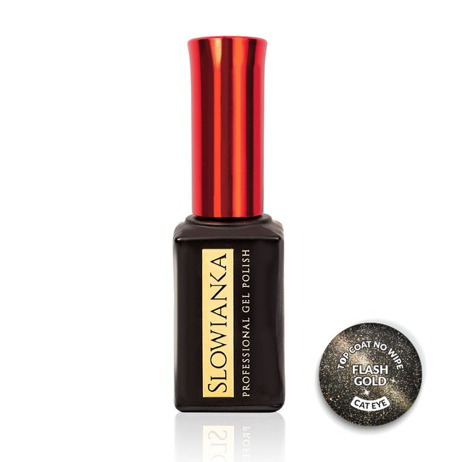 Hovedbilde Top Coat No Wipe Flash Cat Eye Gold 10g